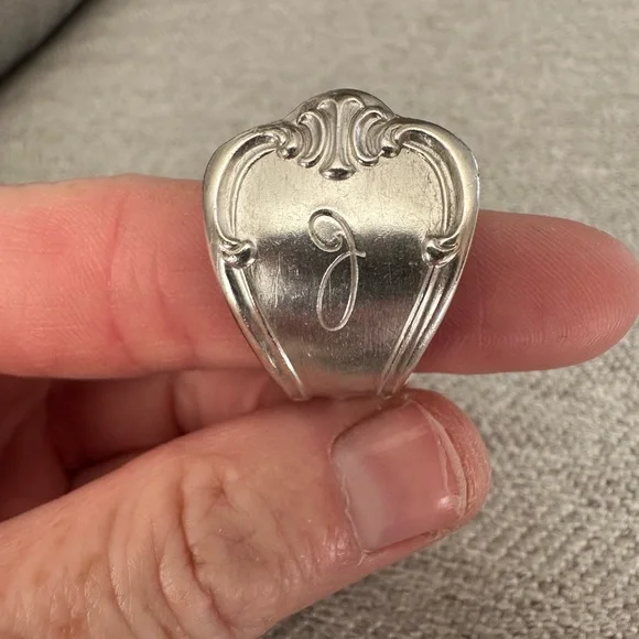 “J” Spoon Ring - Picture 9 of 14